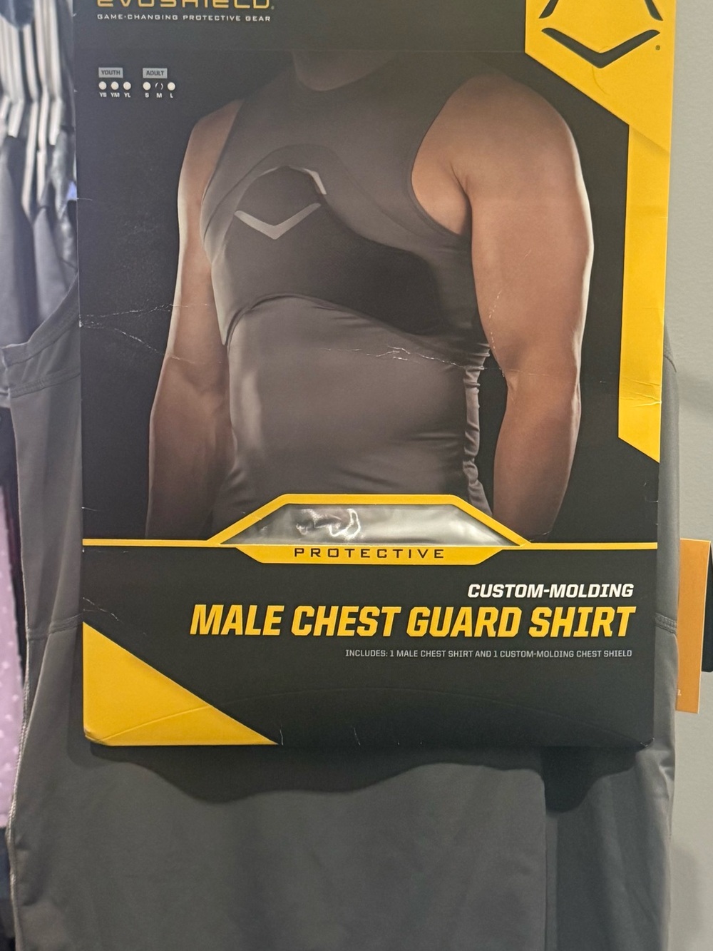 EvoShield Men’s Gray Chest Guard Compression Tank